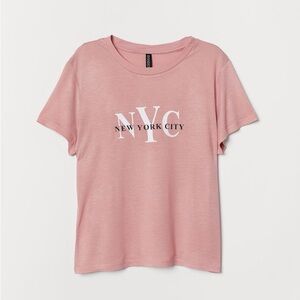 H&M - Pink NYC Top